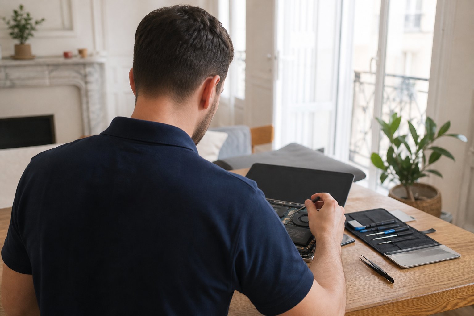 Dépannage PC à domicile à Roanne — technicien en intervention